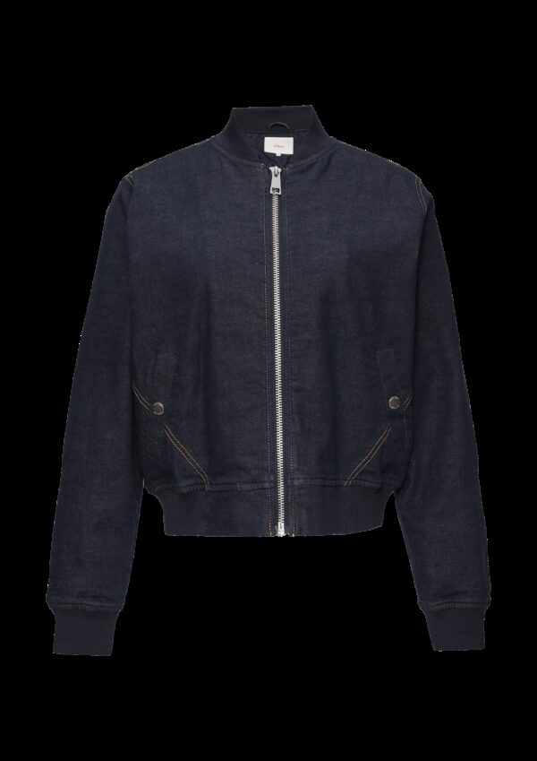 Wattierte Bomberjacke aus Denim