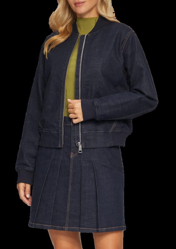 Wattierte Bomberjacke aus Denim