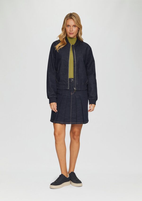 Wattierte Bomberjacke aus Denim