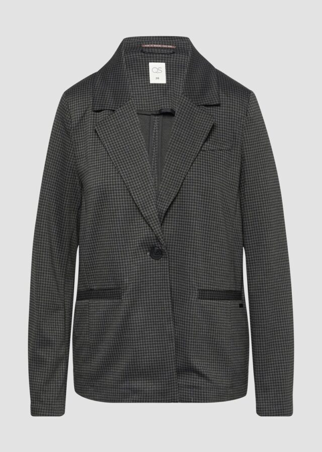 Karierter Blazer aus Viskosemix