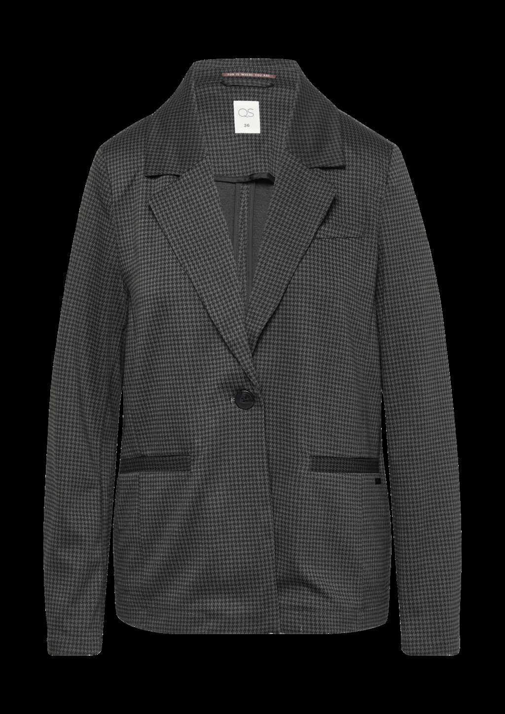 Karierter Blazer aus Viskosemix