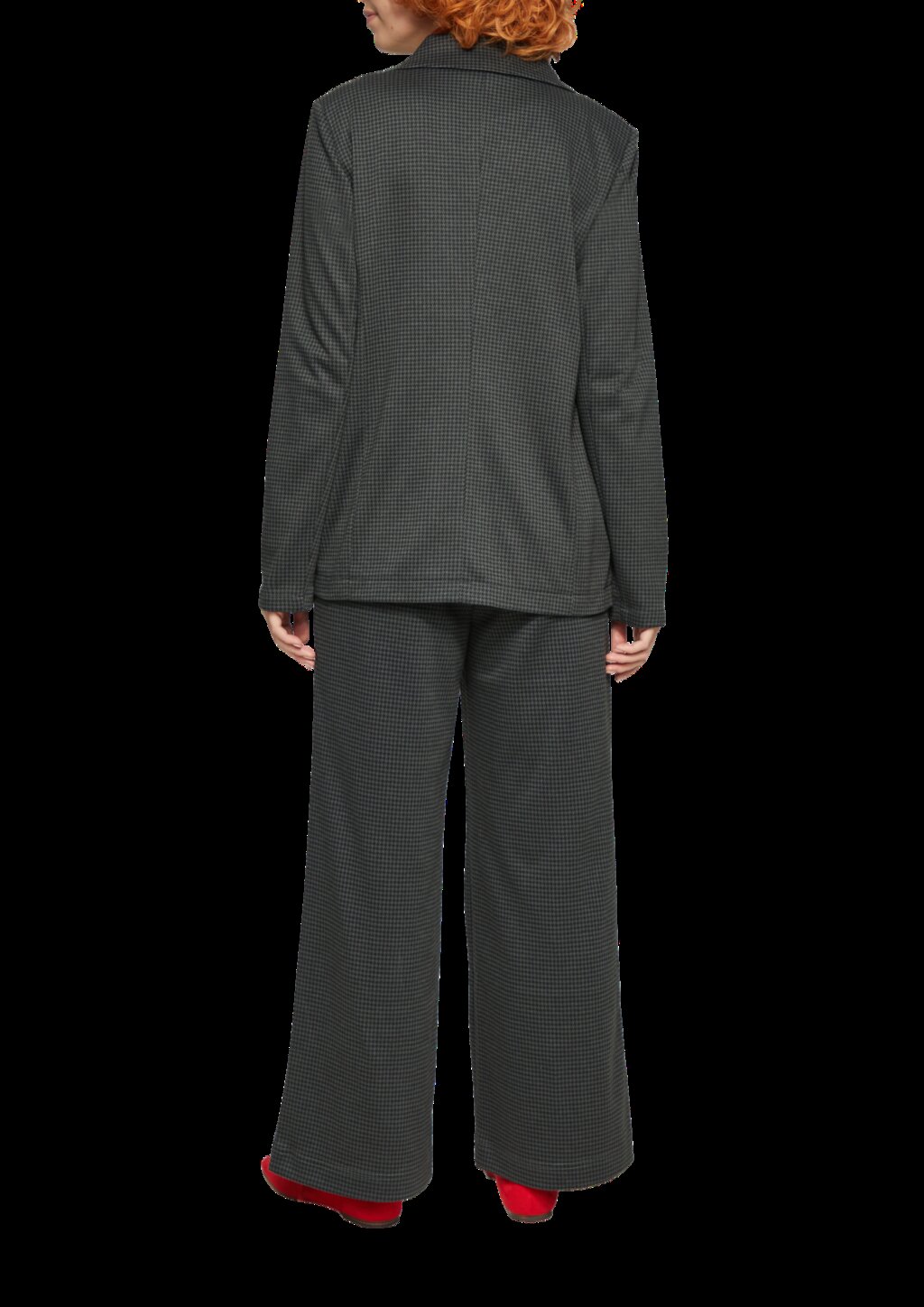 Karierter Blazer aus Viskosemix