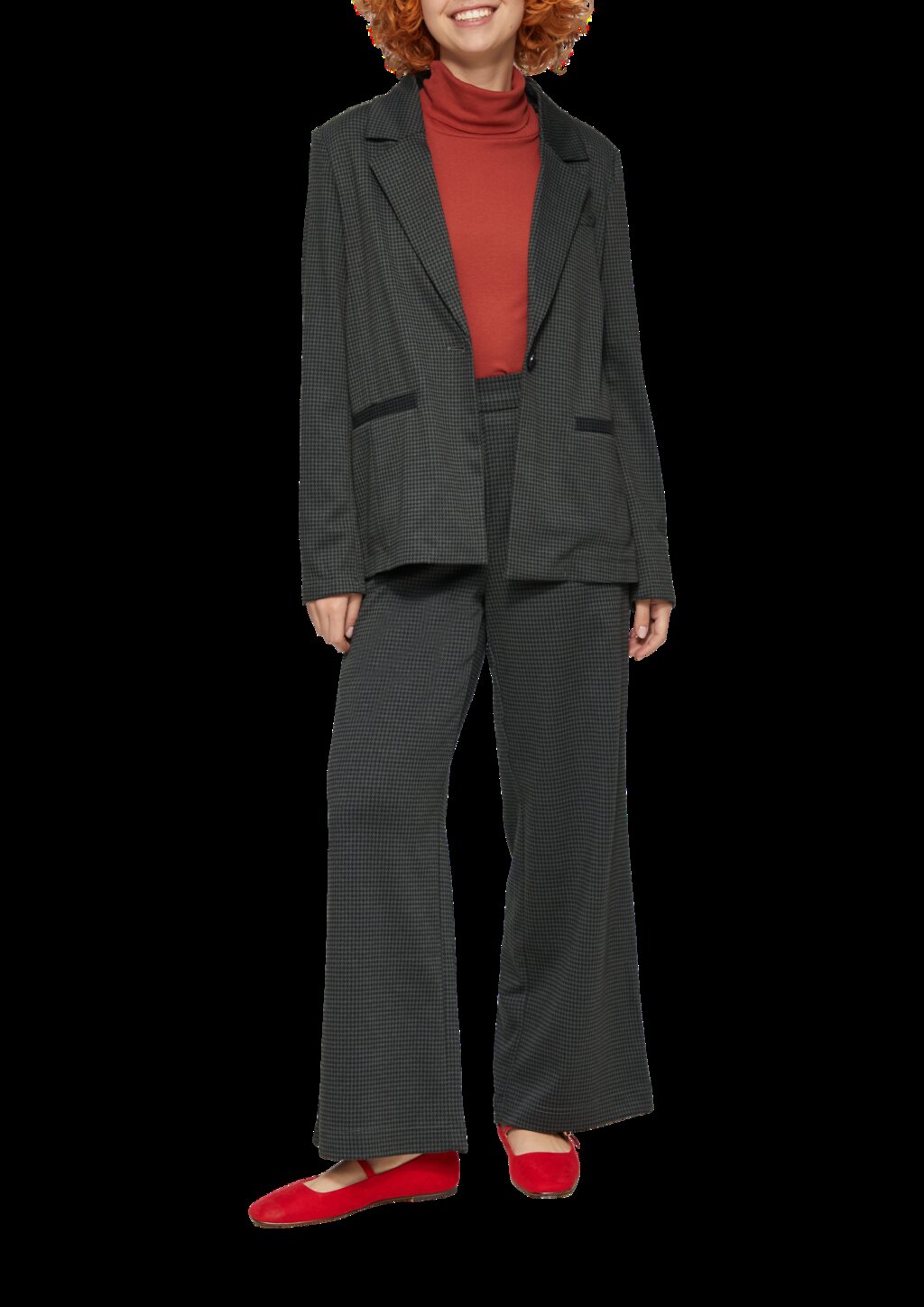 Karierter Blazer aus Viskosemix