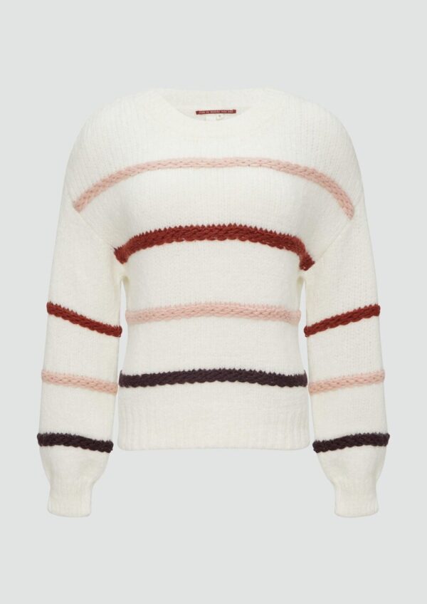 Flauschiger Pullover mit überschnittenen Schultern