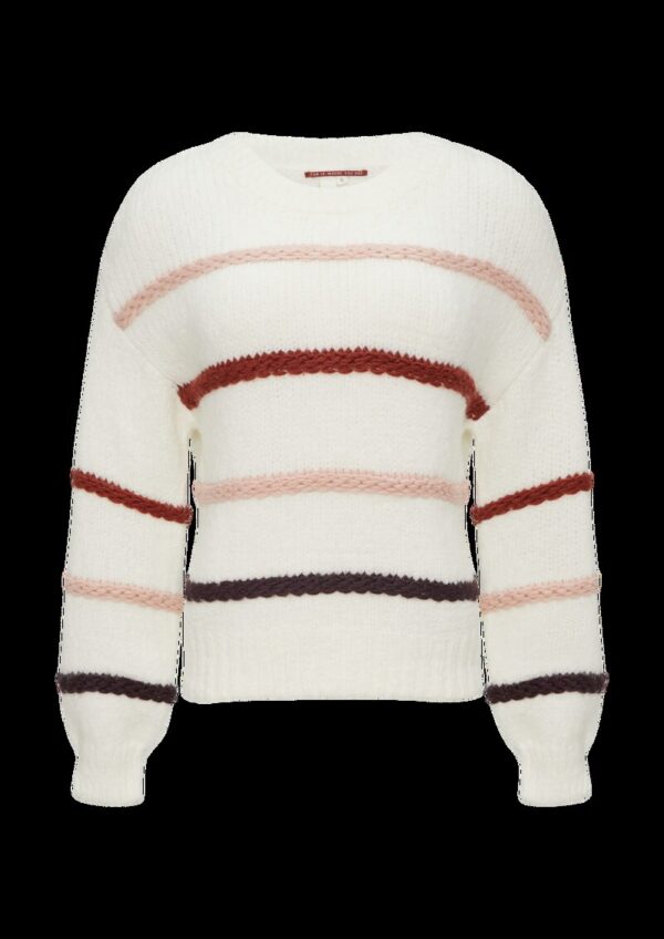 Flauschiger Pullover mit überschnittenen Schultern