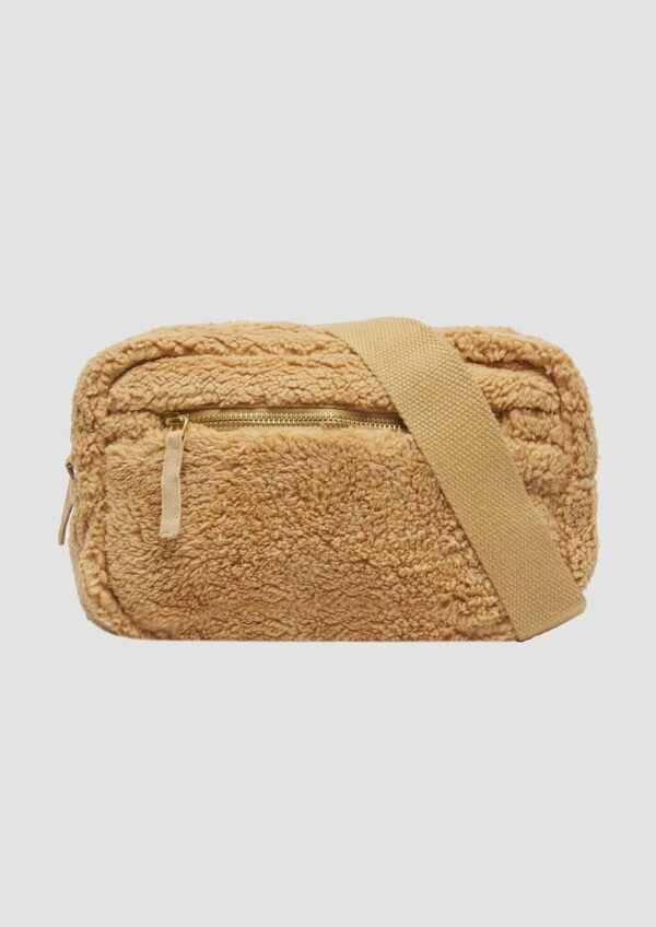 Crossbody-Bag aus Teddyplüsch