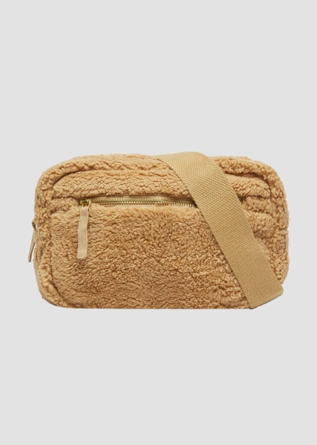 Crossbody-Bag aus Teddyplüsch