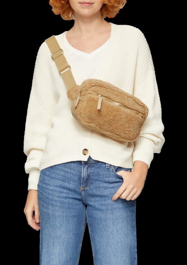 Crossbody-Bag aus Teddyplüsch