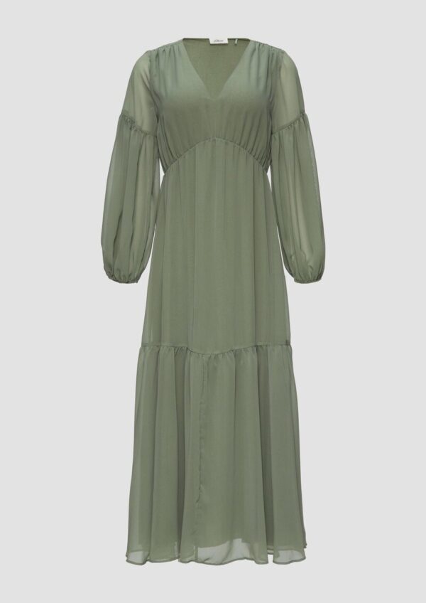 Langes Chiffonkleid im Boho-Stil