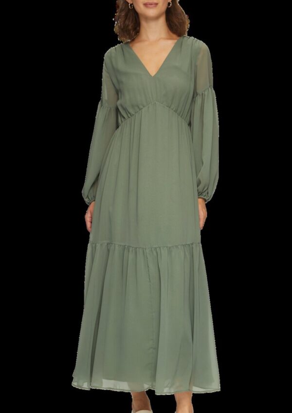 Langes Chiffonkleid im Boho-Stil