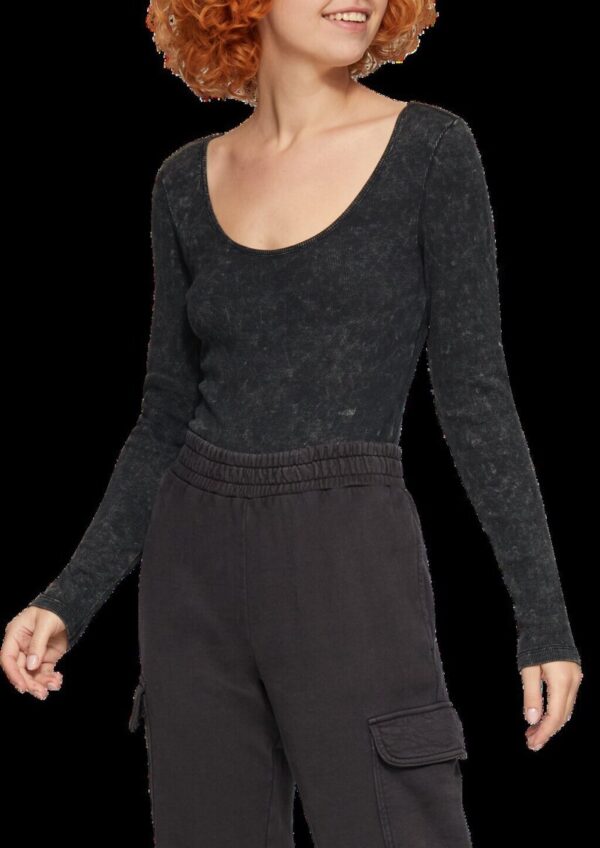 Gewaschener Body mit Rippstruktur