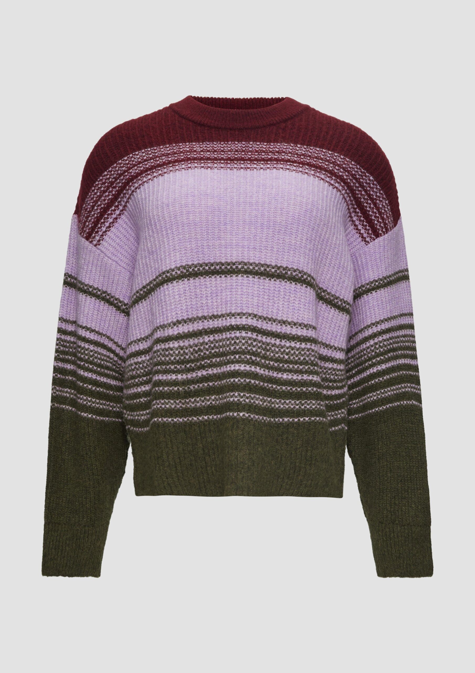 Gestreifter Strickpullover im Relaxed Fit