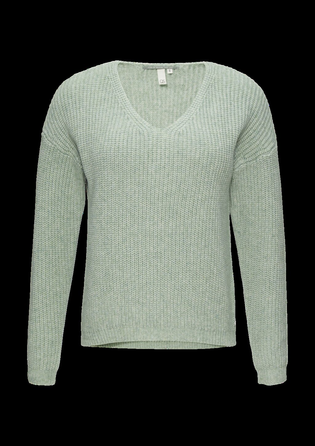 Pullover mit überschnittenen Schultern in Melange-Optik