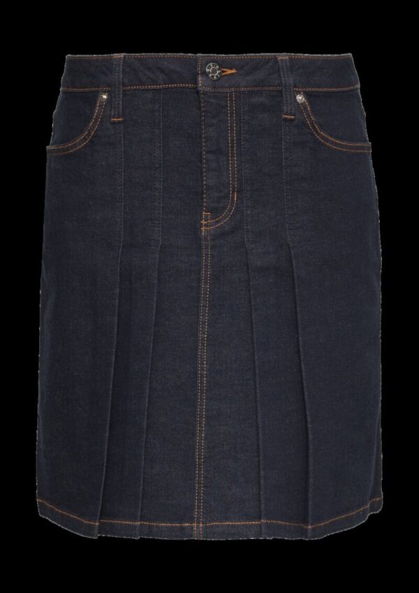 Kurzer Faltenrock aus Denim