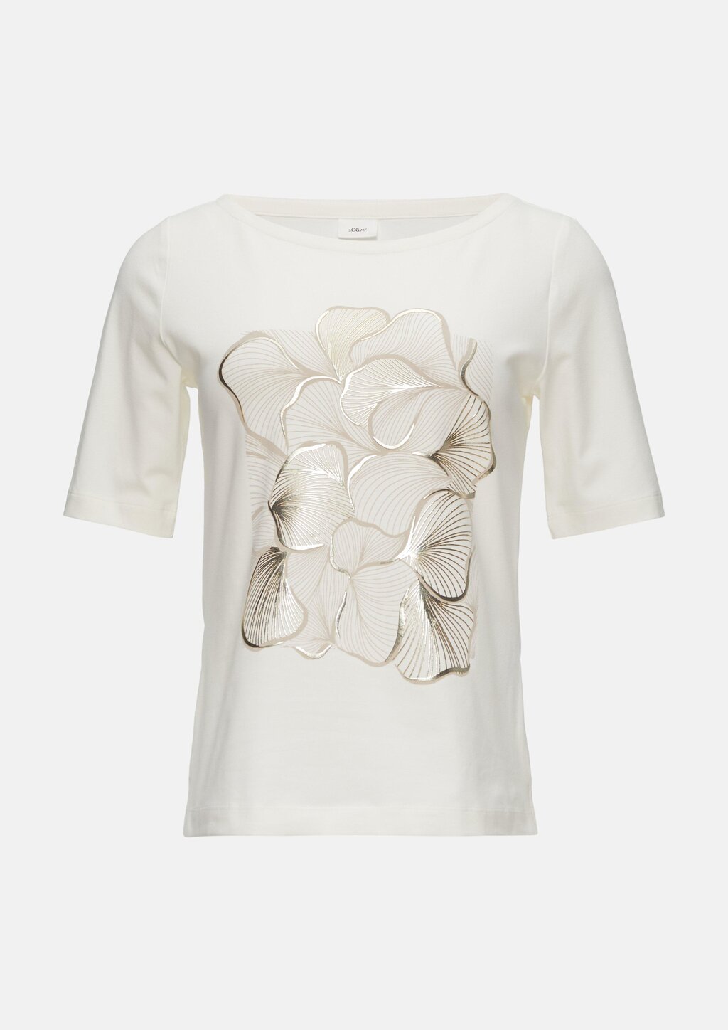 Jerseyshirt mit glänzendem Frontprint