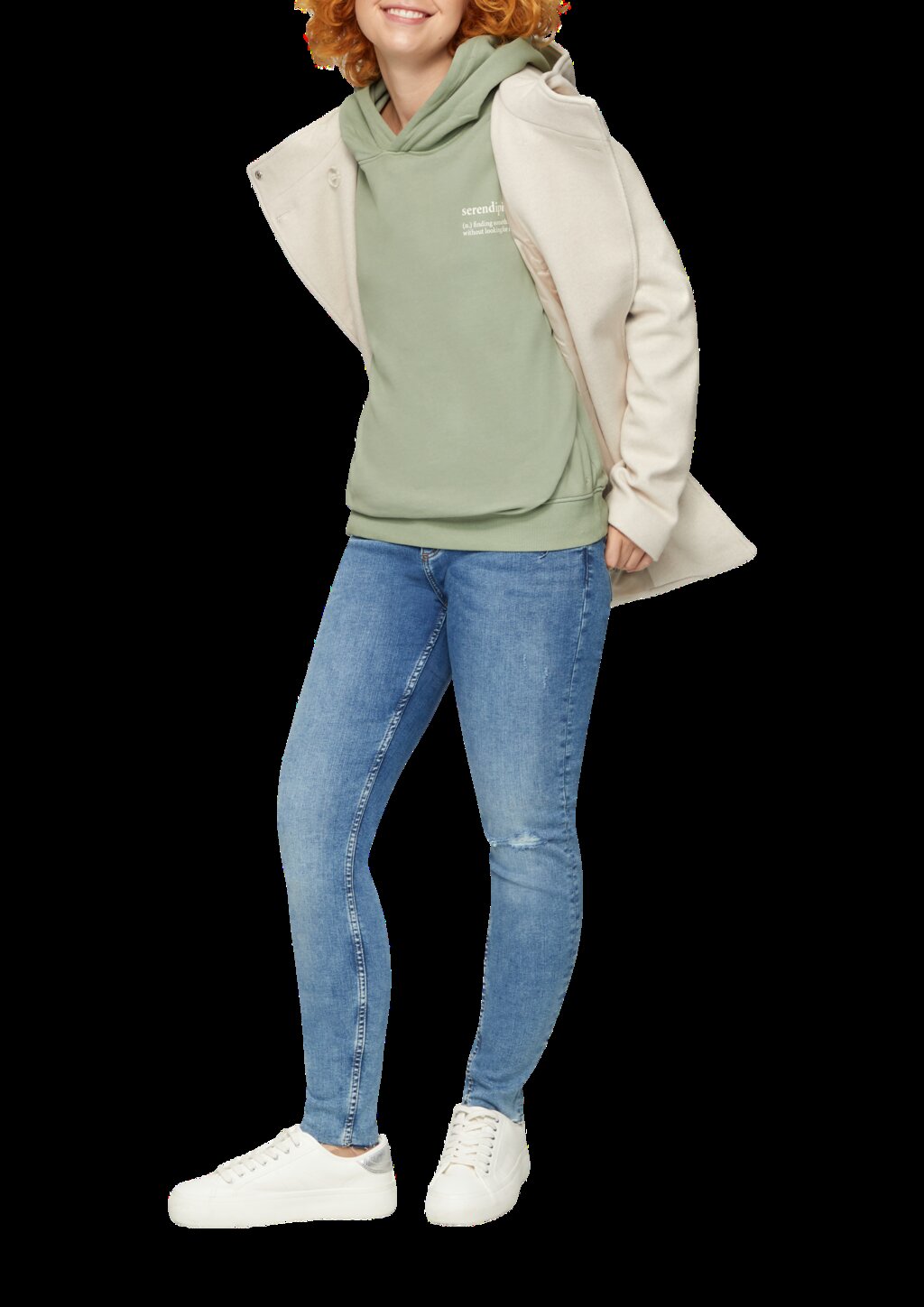 Oversized-Kapuzensweatshirt mit Waschung