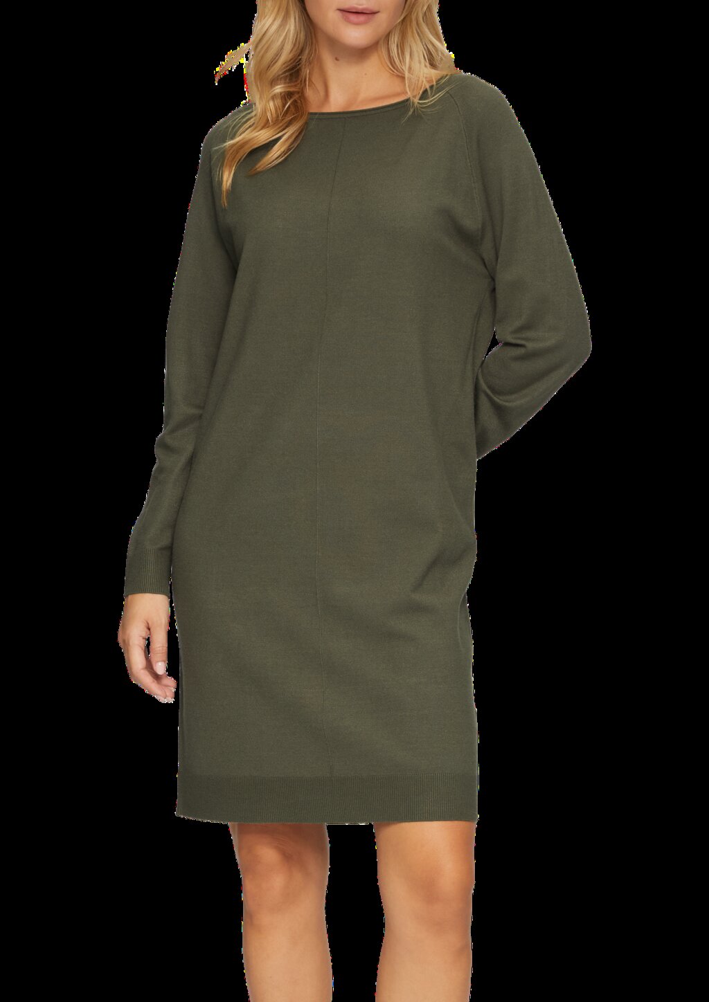 Feinstrickkleid mit U-Boot-Ausschnitt