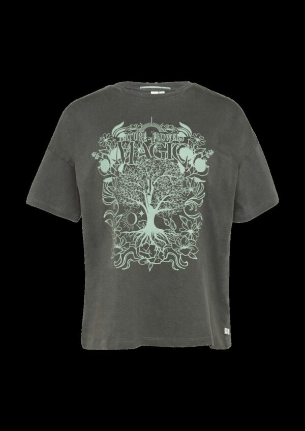 Lockeres Print-Shirt mit Garment Dye