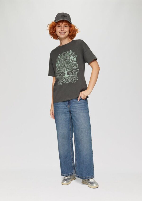 Lockeres Print-Shirt mit Garment Dye