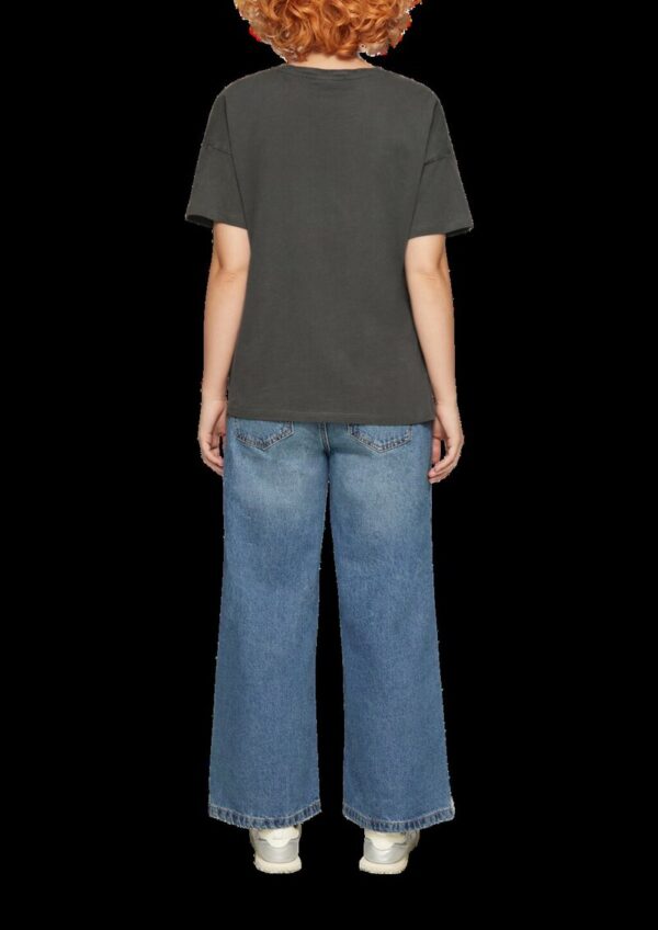 Lockeres Print-Shirt mit Garment Dye