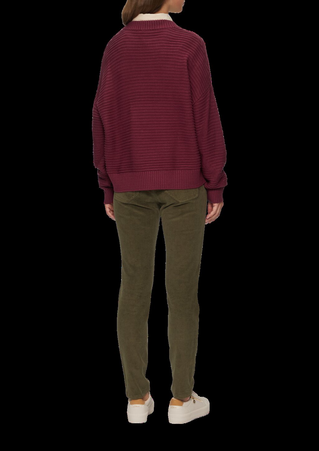 Oversized Strickpullover mit Ottoman-Struktur