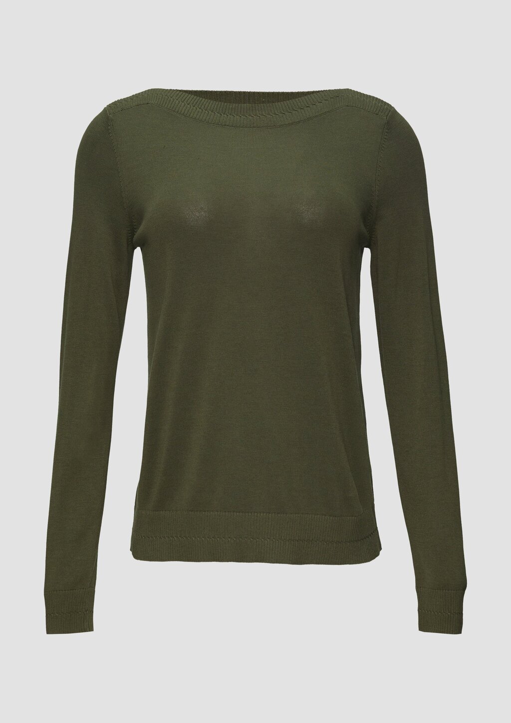 Strickpullover mit U-Boot-Ausschnitt