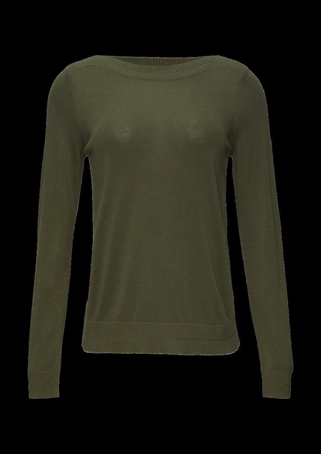 Strickpullover mit U-Boot-Ausschnitt