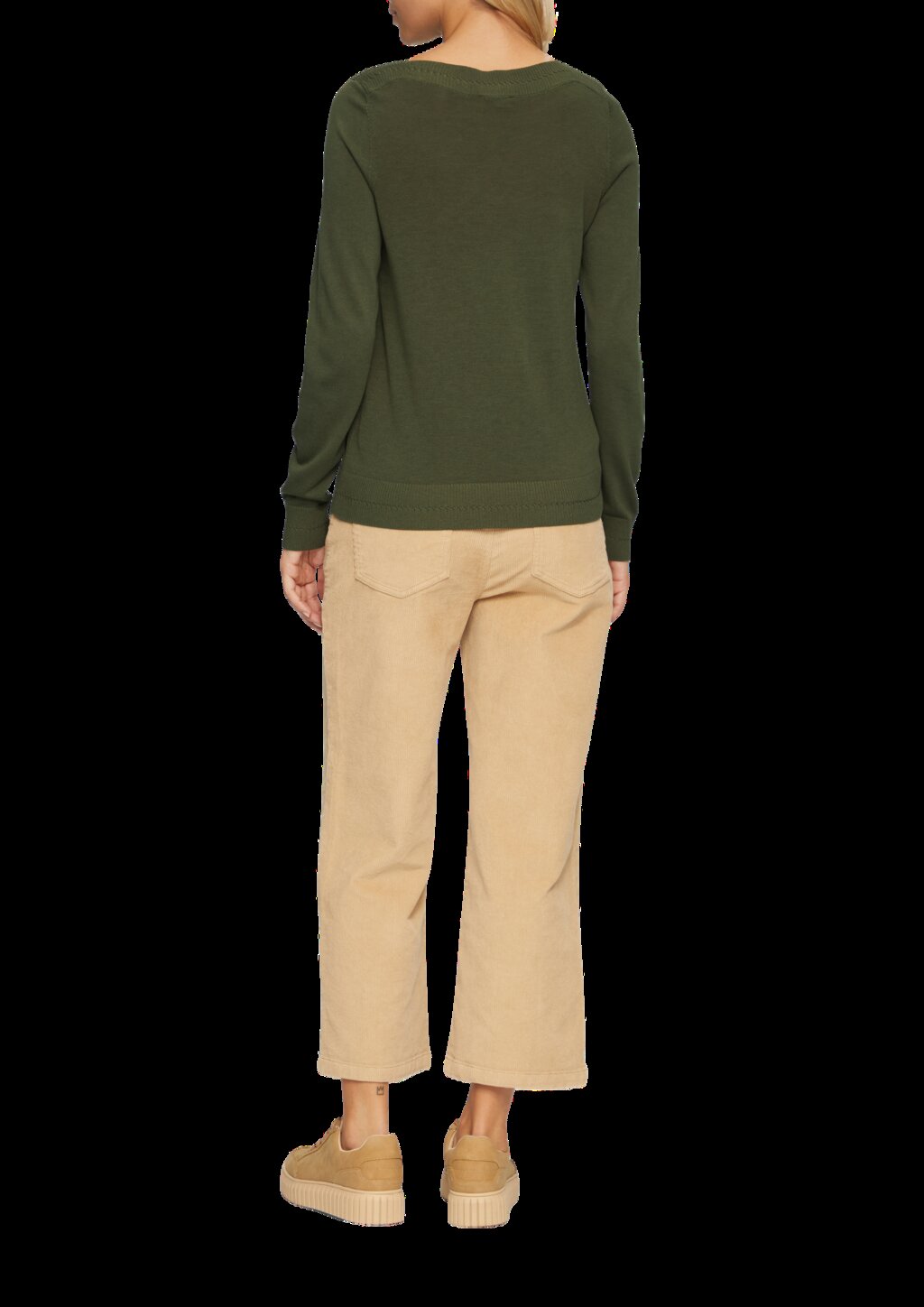 Strickpullover mit U-Boot-Ausschnitt