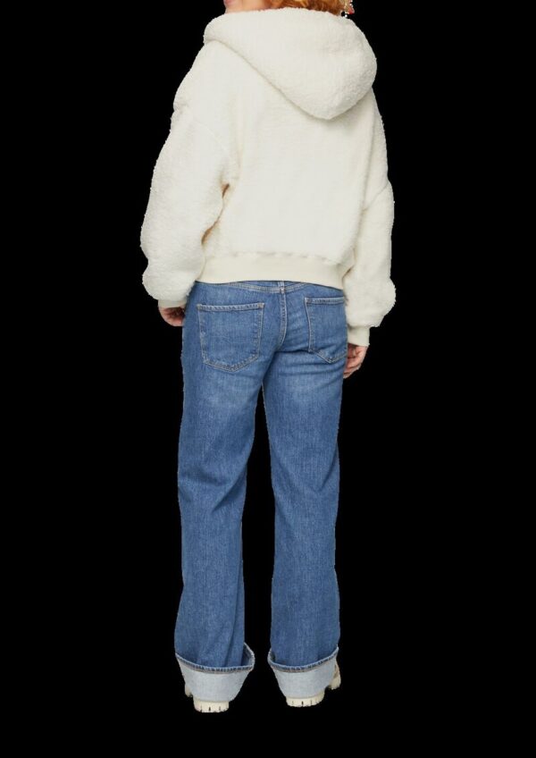 Oversized Sweatjacke aus Teddy-Plüsch