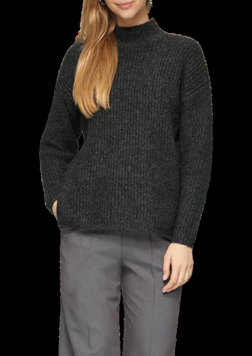 Weicher Strickpullover mit Rippstruktur