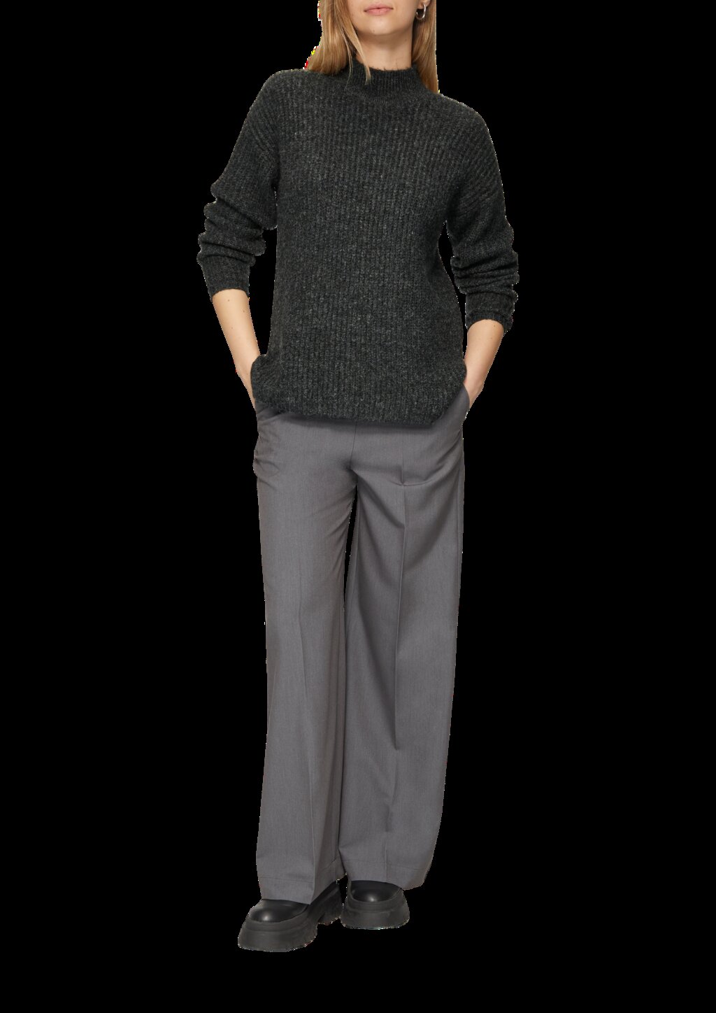 Weicher Strickpullover mit Rippstruktur