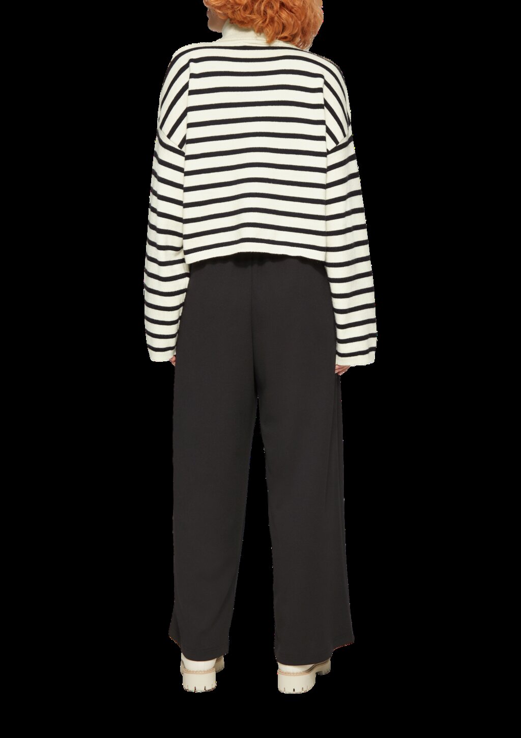 Verkürzter Pullover aus Viskosemix