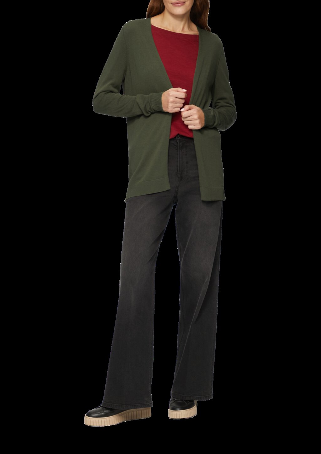 Cardigan aus Viskose-Baumwollmix