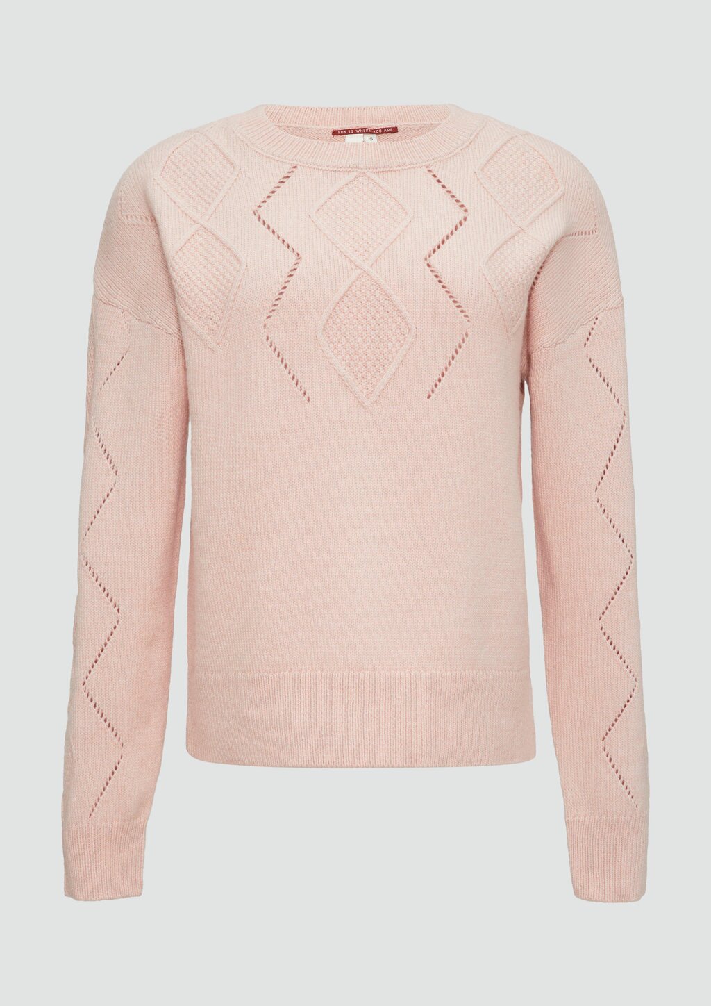 Pullover aus Viskosemix mit Ajour-Muster