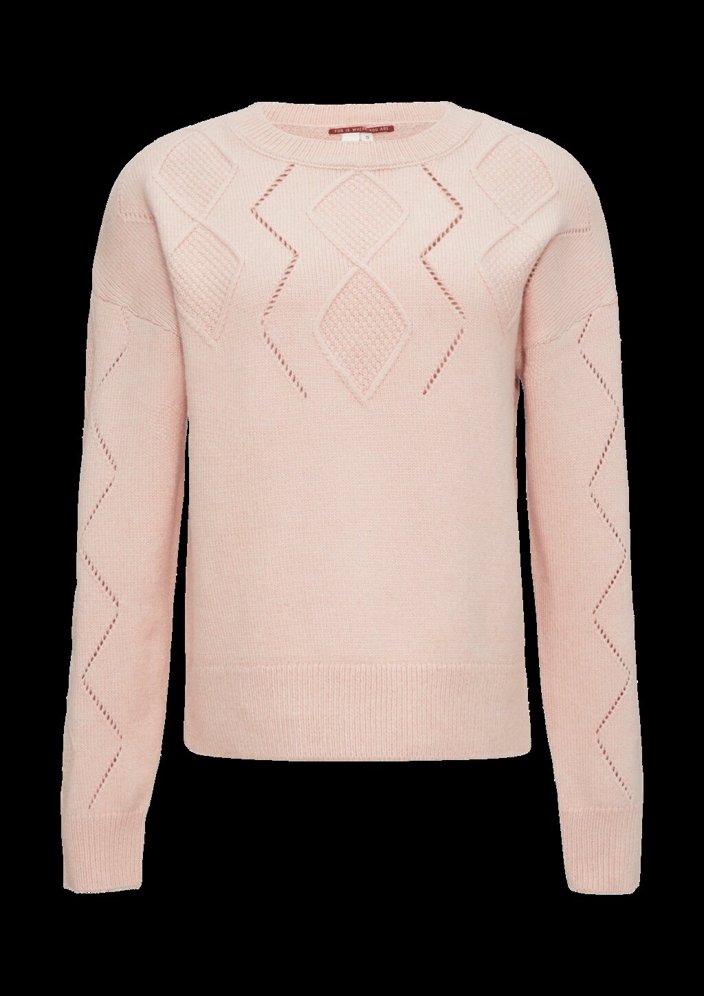 Pullover aus Viskosemix mit Ajour-Muster