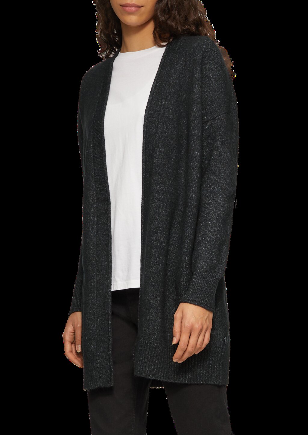 Weiche Strickjacke mit Rollkante