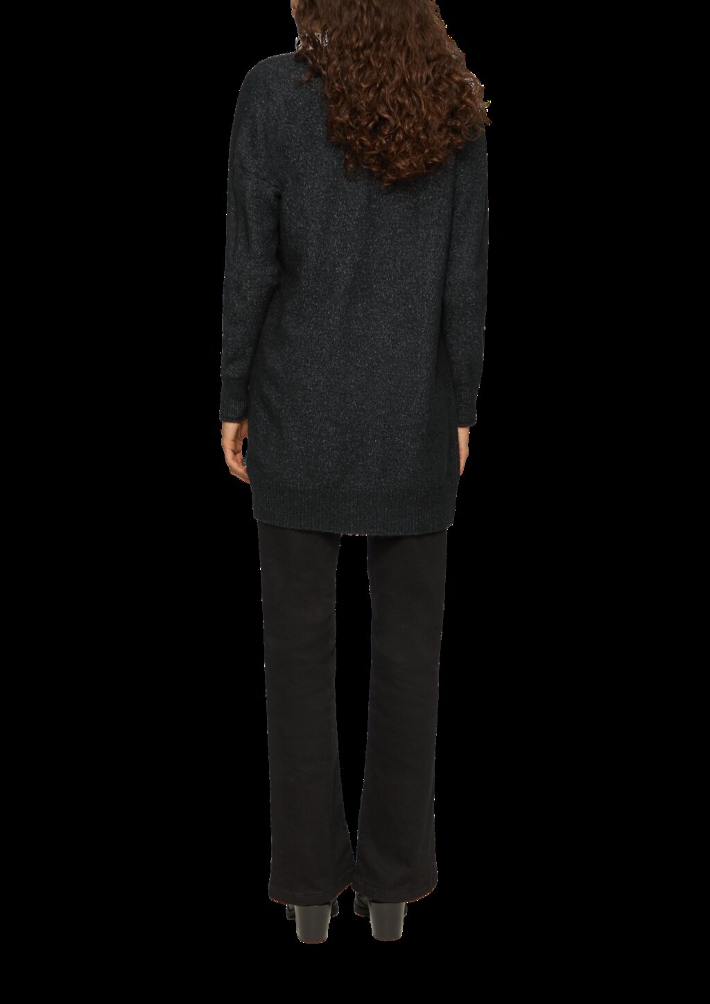 Weiche Strickjacke mit Rollkante