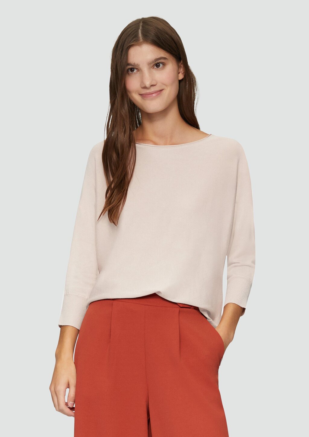 Viskosemix-Pullover mit Fledermausärmeln