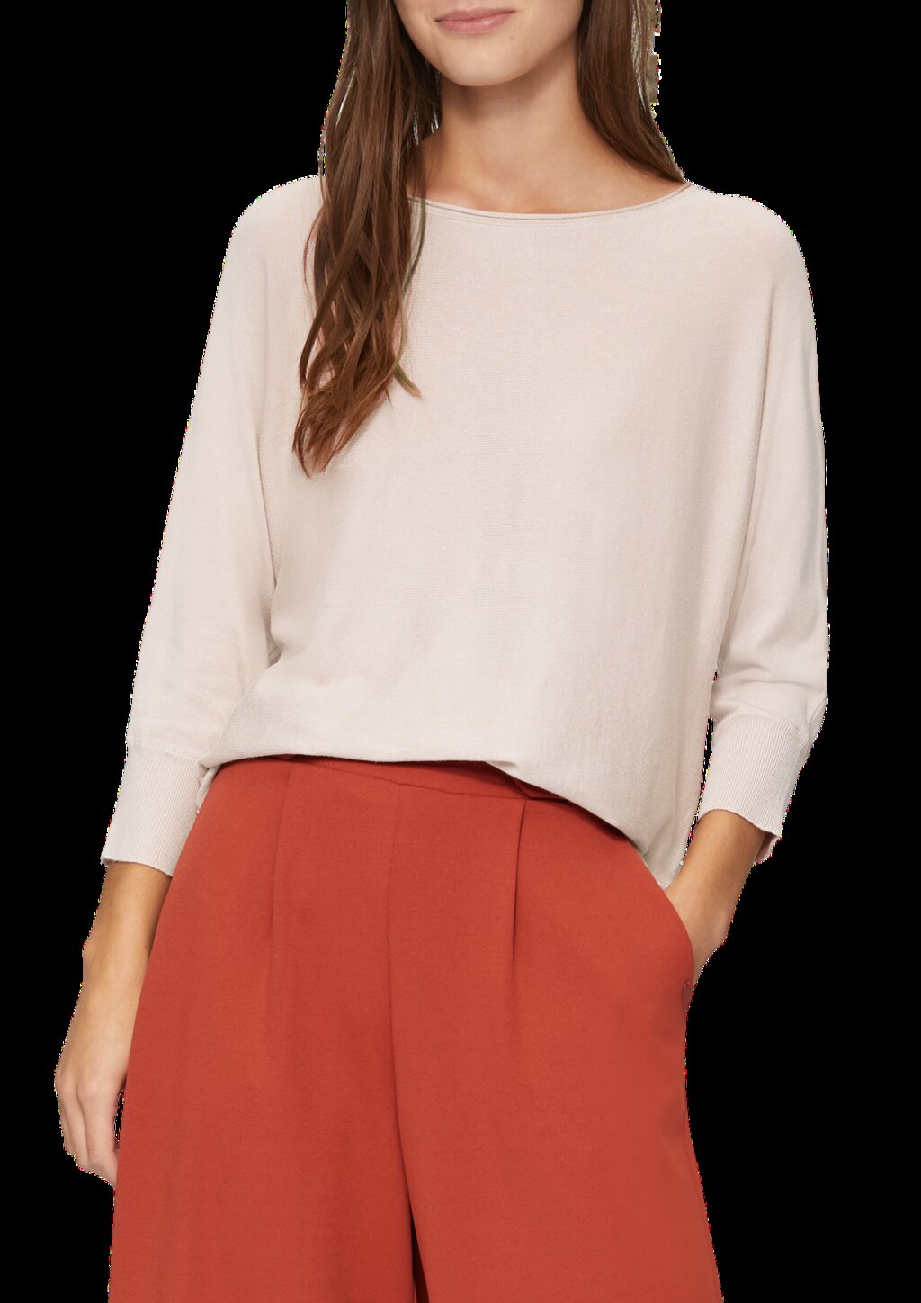 Viskosemix-Pullover mit Fledermausärmeln