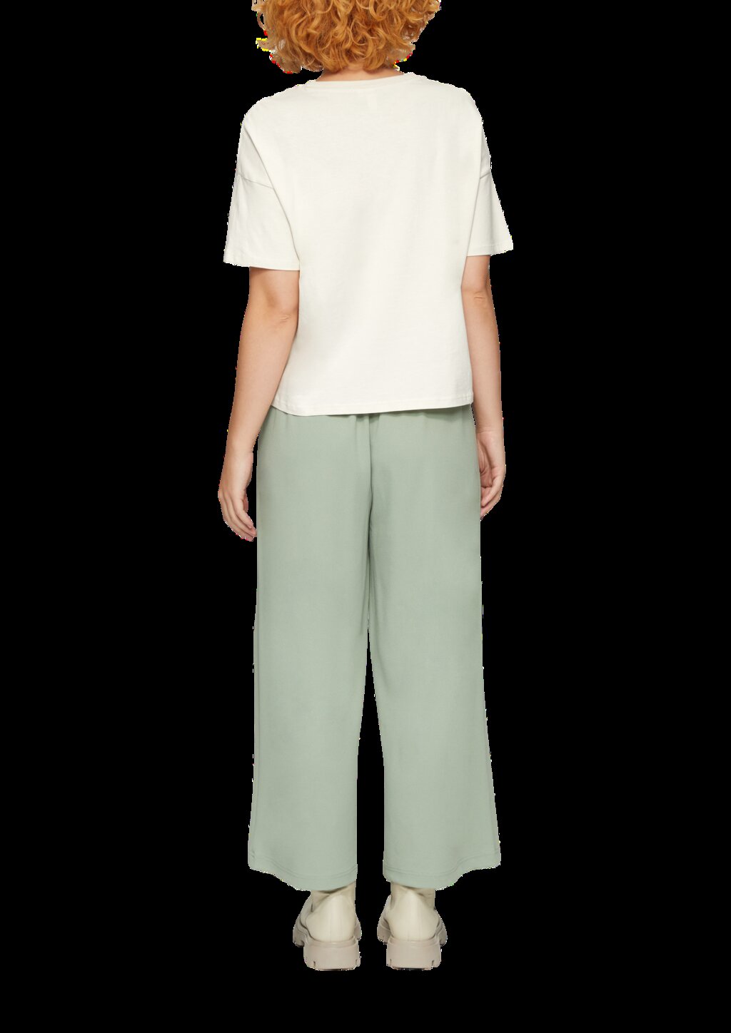 Verkürztes Baumwollshirt mit Frontprint