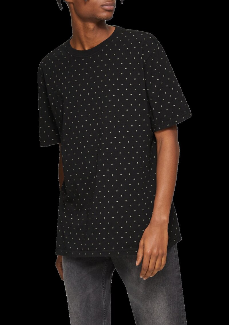 Gewaschenes T-Shirt mit All-over-Print