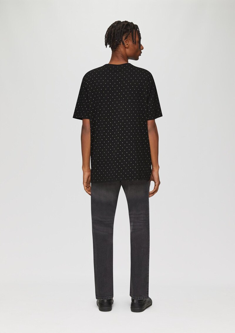 Gewaschenes T-Shirt mit All-over-Print