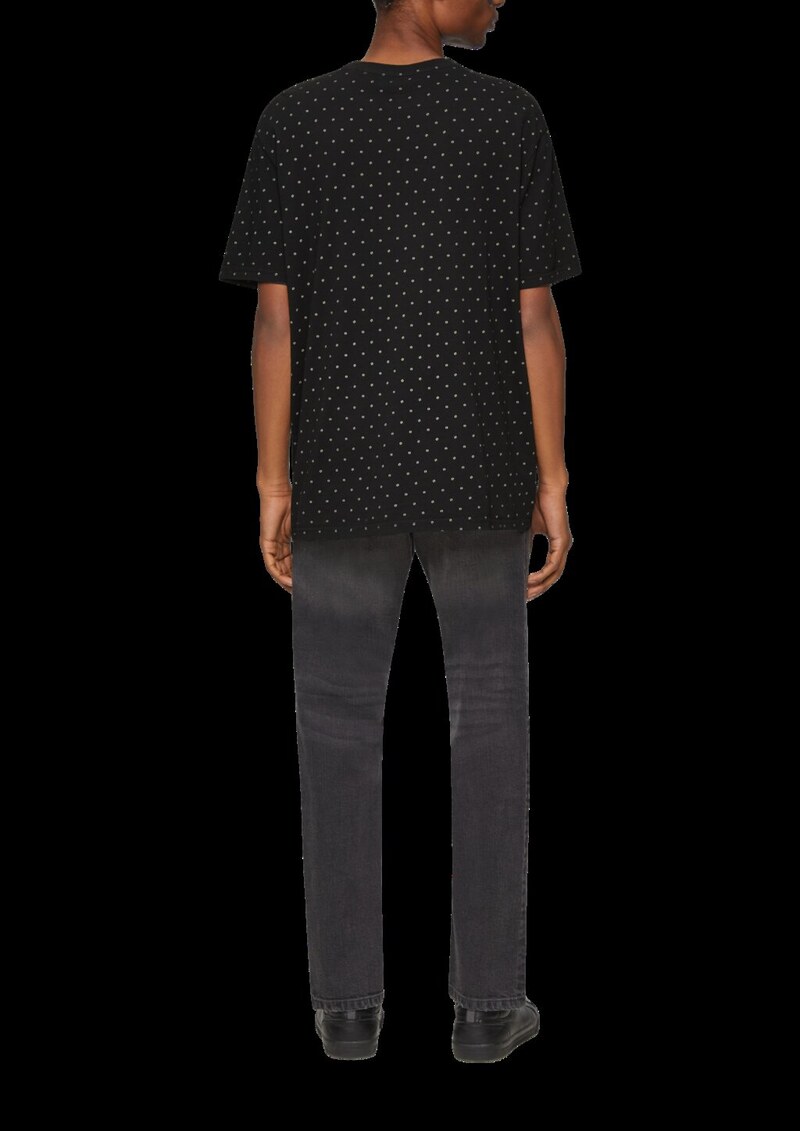 Gewaschenes T-Shirt mit All-over-Print