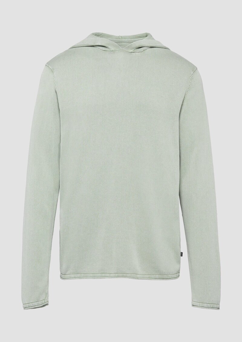 Kapuzenpullover aus Feinstrick in gewaschener Optik