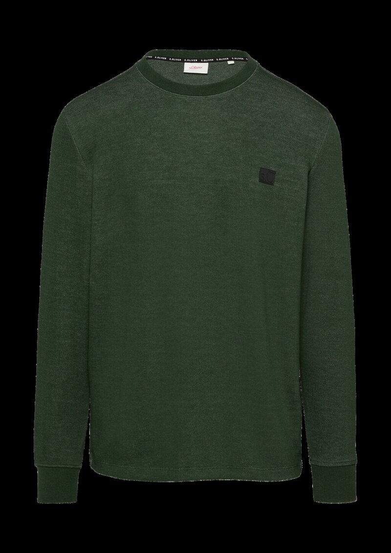 Strukturiertes Longsleeve mit Logo-Detail