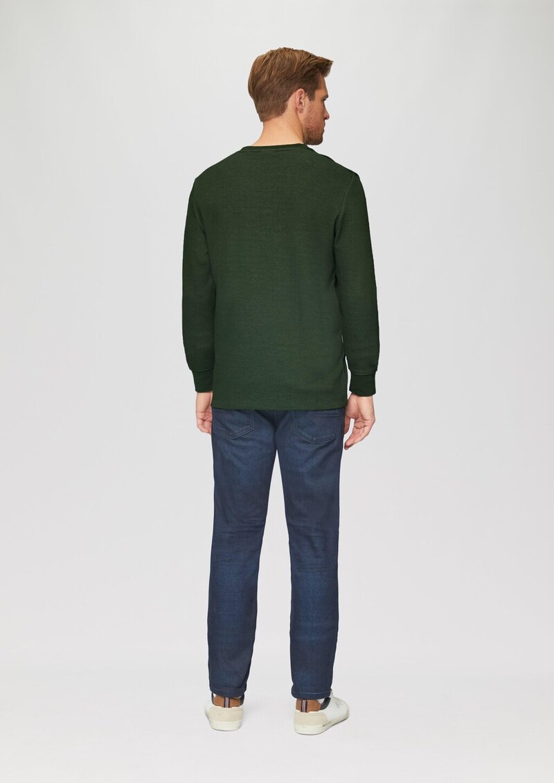 Strukturiertes Longsleeve mit Logo-Detail