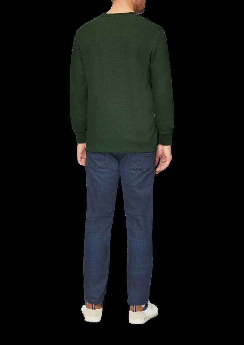 Strukturiertes Longsleeve mit Logo-Detail