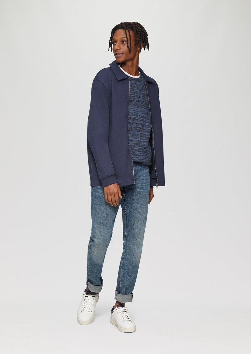 Strickpullover in Melange-Optik