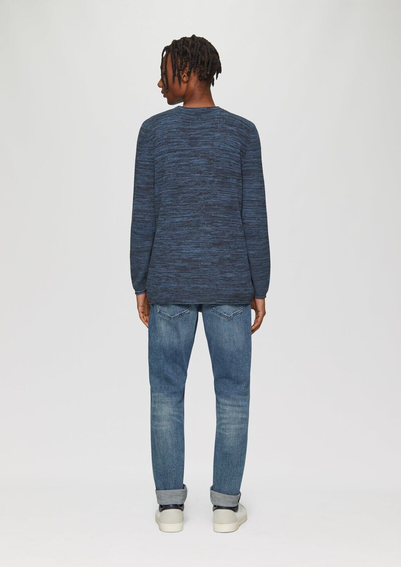 Strickpullover in Melange-Optik