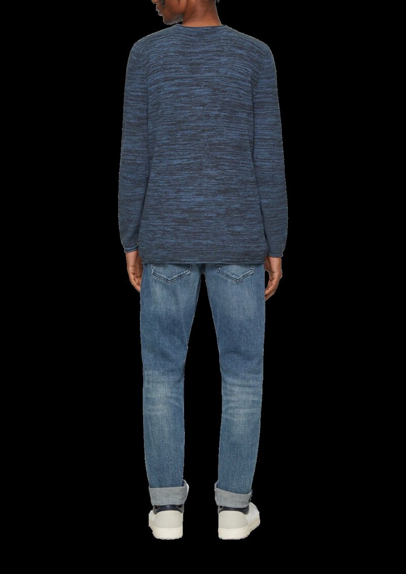 Strickpullover in Melange-Optik